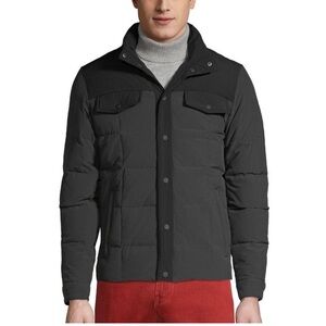 LANDS END Men's Quilted Stretch Down Jacket